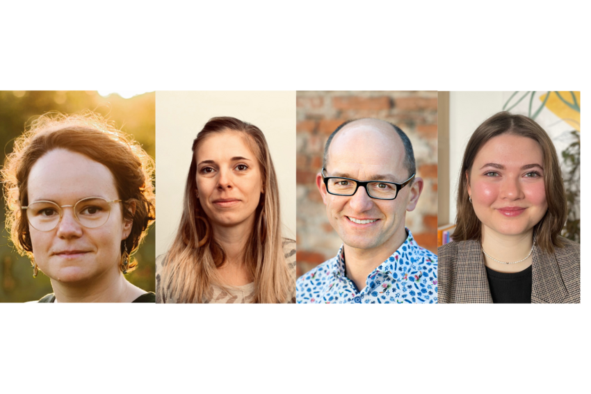 Das Bild zeigt v.l.n.r. Jelena Altomare (Stanišić), Miriam Weidl, Hannes Schweiger und Amina Račević
