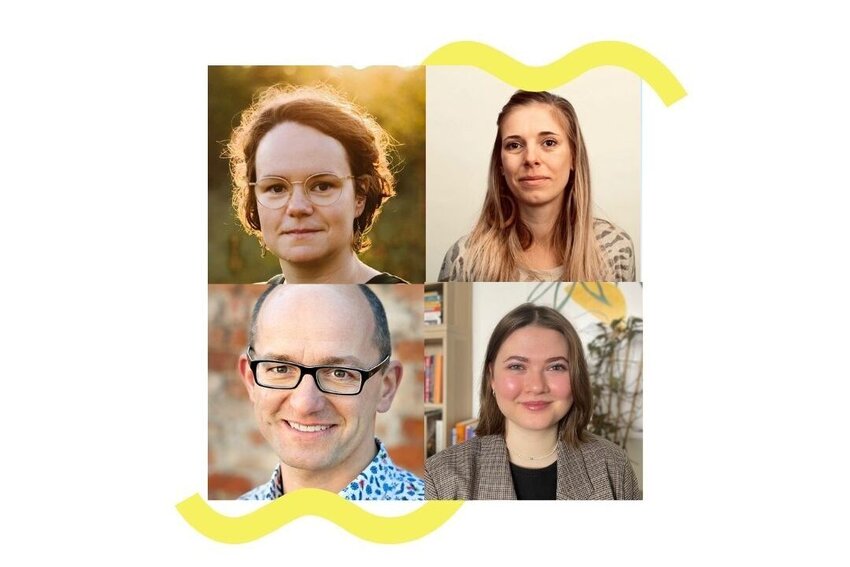 Das Bild zeigt v.l.n.r. Jelena Altomare (Stanišić), Miriam Weidl, Hannes Schweiger und Amina Račević