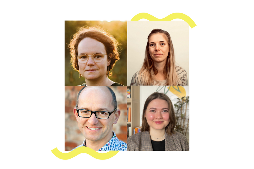 Das Bild zeigt v.l.n.r. Jelena Altomare (Stanišić), Miriam Weidl, Hannes Schweiger und Amina Račević